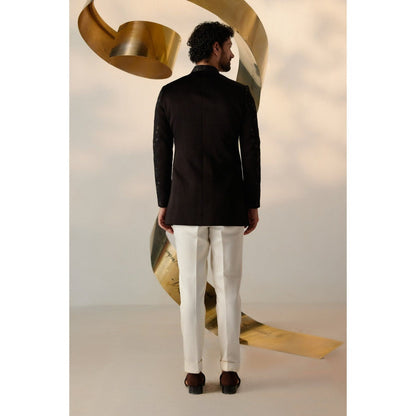 Jatin Malik Persian Night Long Bandhgala with Trouser (Set of 2)