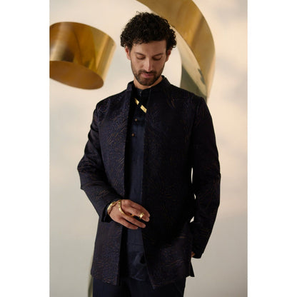 Jatin Malik Celestial Long Bandhgala with Trouser (Set of 2)