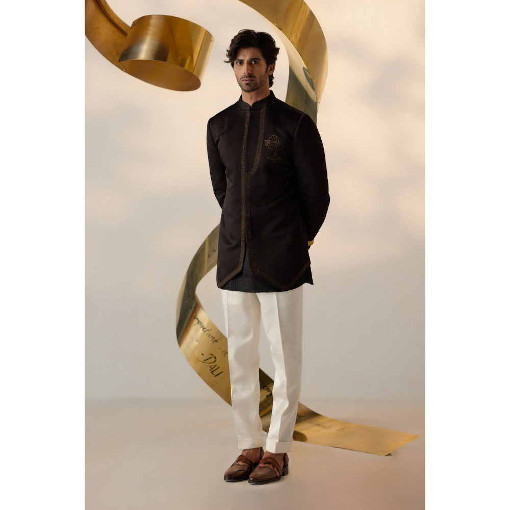 Jatin Malik Lullaby Bandhgala with Trouser (Set of 2)