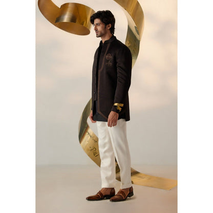 Jatin Malik Lullaby Bandhgala with Trouser (Set of 2)