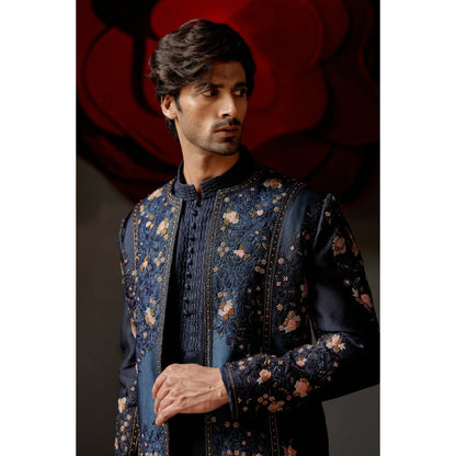 Jatin Malik Midnight Short Kurta (Set of 2)
