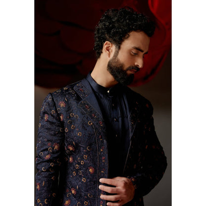Jatin Malik Midnight Rose Short Kurta (Set of 2)