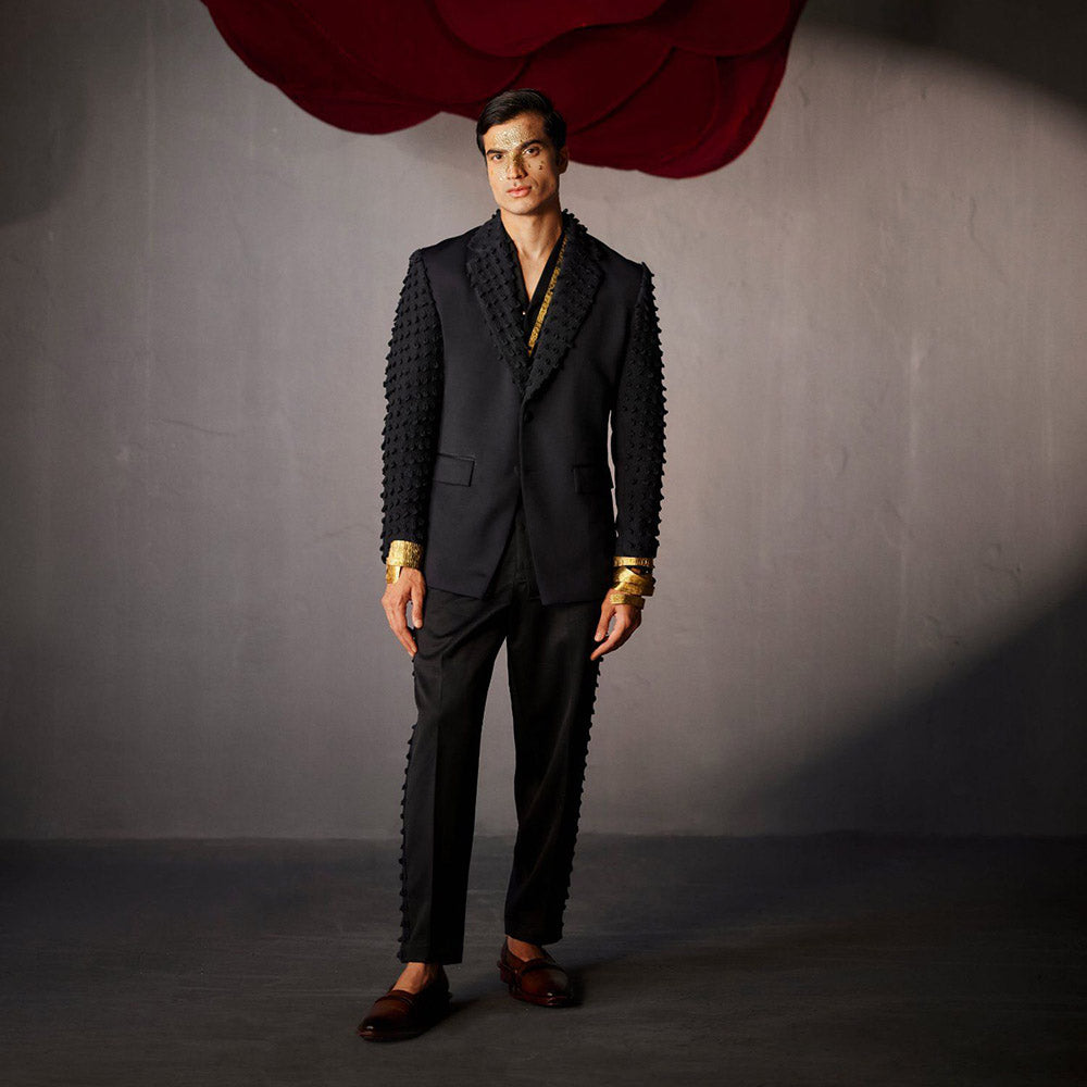 Jatin Malik Stygian Blazer with Trouser (Set of 2)