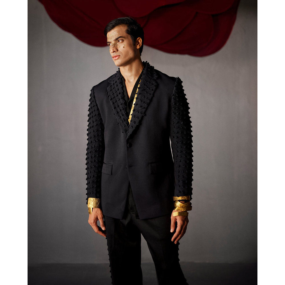 Jatin Malik Stygian Blazer with Trouser (Set of 2)