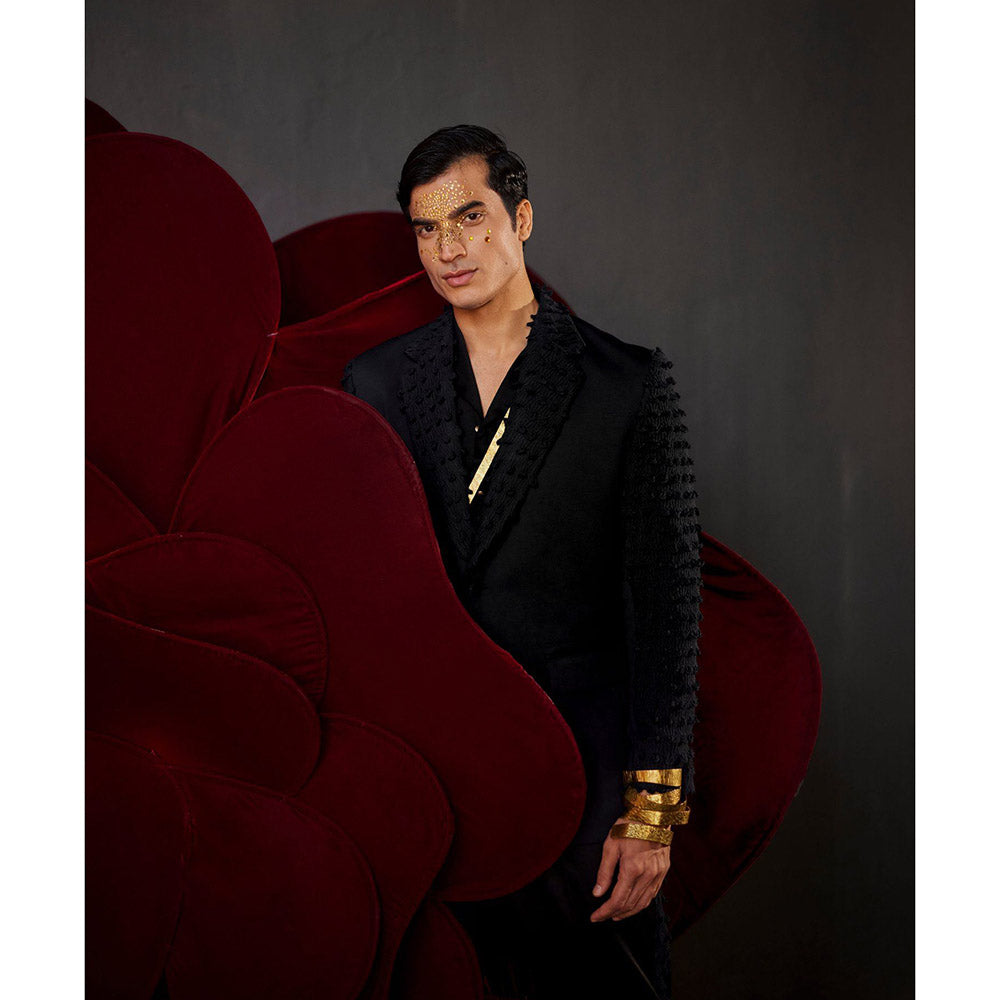 Jatin Malik Stygian Blazer with Trouser (Set of 2)