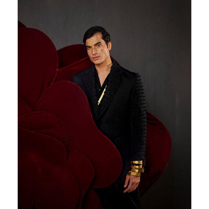 Jatin Malik Stygian Blazer with Trouser (Set of 2)