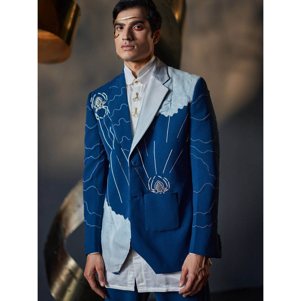 Jatin Malik The Floating Spider Blazer with Shirt & Trouser (Set of 3)