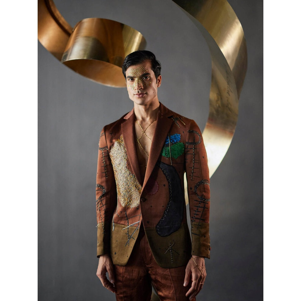 Jatin Malik Grammy Blazer with Trouser (Set of 2)