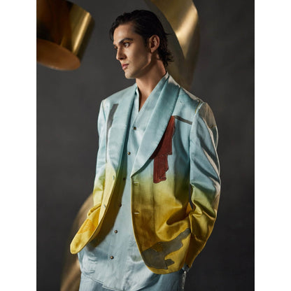 Jatin Malik The Melting Clocks Blazer with Shirt & Trouser (Set of 3)