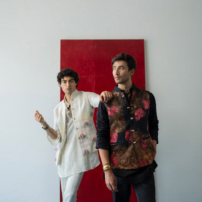 Jatin Malik The Giverny Nehru Jacket with Kurta and Trouser (Set of 3)