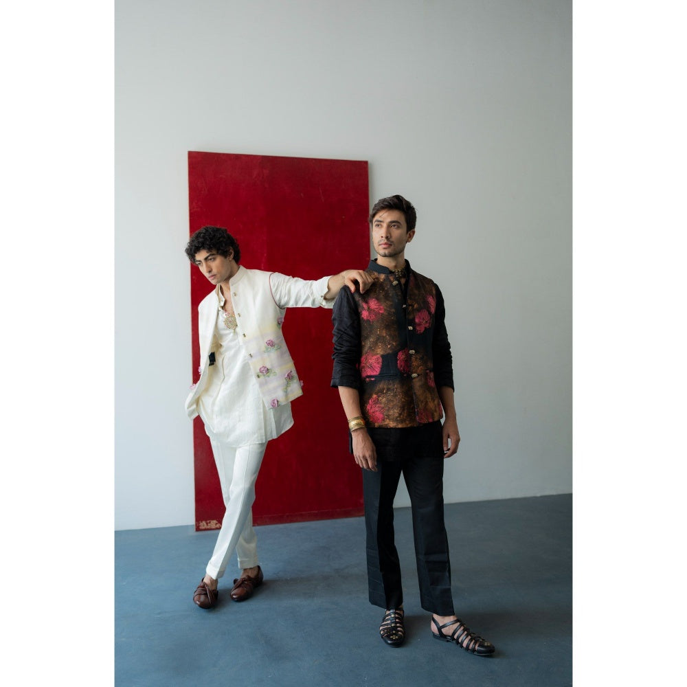 Jatin Malik The Giverny Nehru Jacket with Kurta and Trouser (Set of 3)