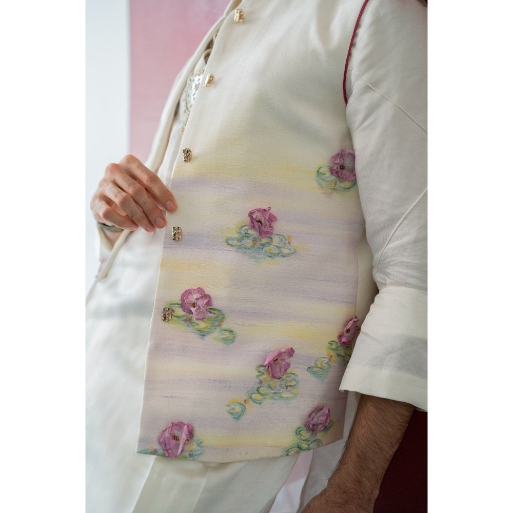 Jatin Malik The Giverny Nehru Jacket with Kurta and Trouser (Set of 3)