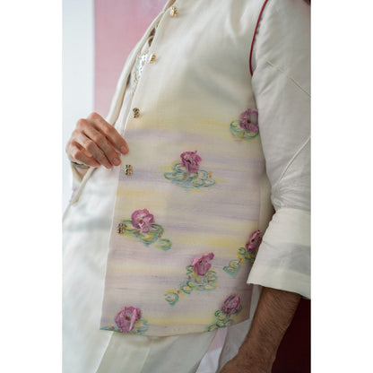 Jatin Malik The Giverny Nehru Jacket with Kurta and Trouser (Set of 3)