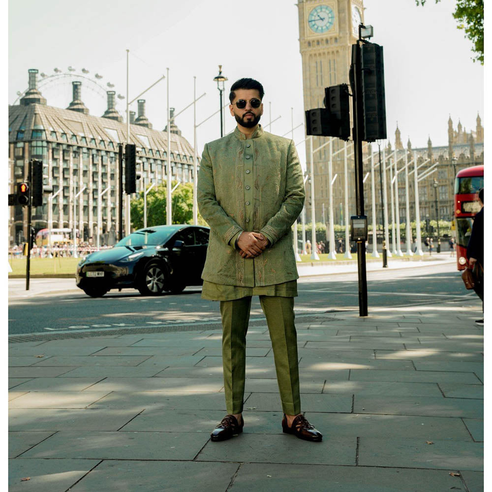 Jatin Malik The Sage Bandhgala with Kurta and Trouser (Set of 3)