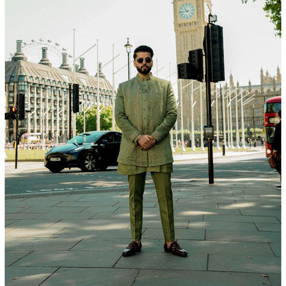 Jatin Malik The Sage Bandhgala with Kurta and Trouser (Set of 3)