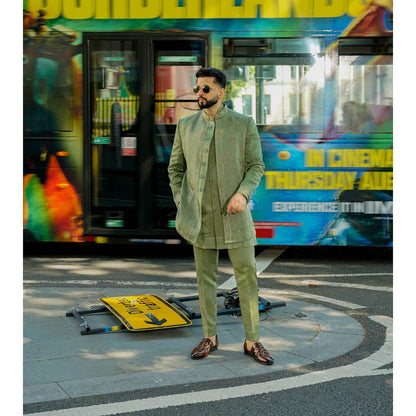 Jatin Malik The Sage Bandhgala with Kurta and Trouser (Set of 3)