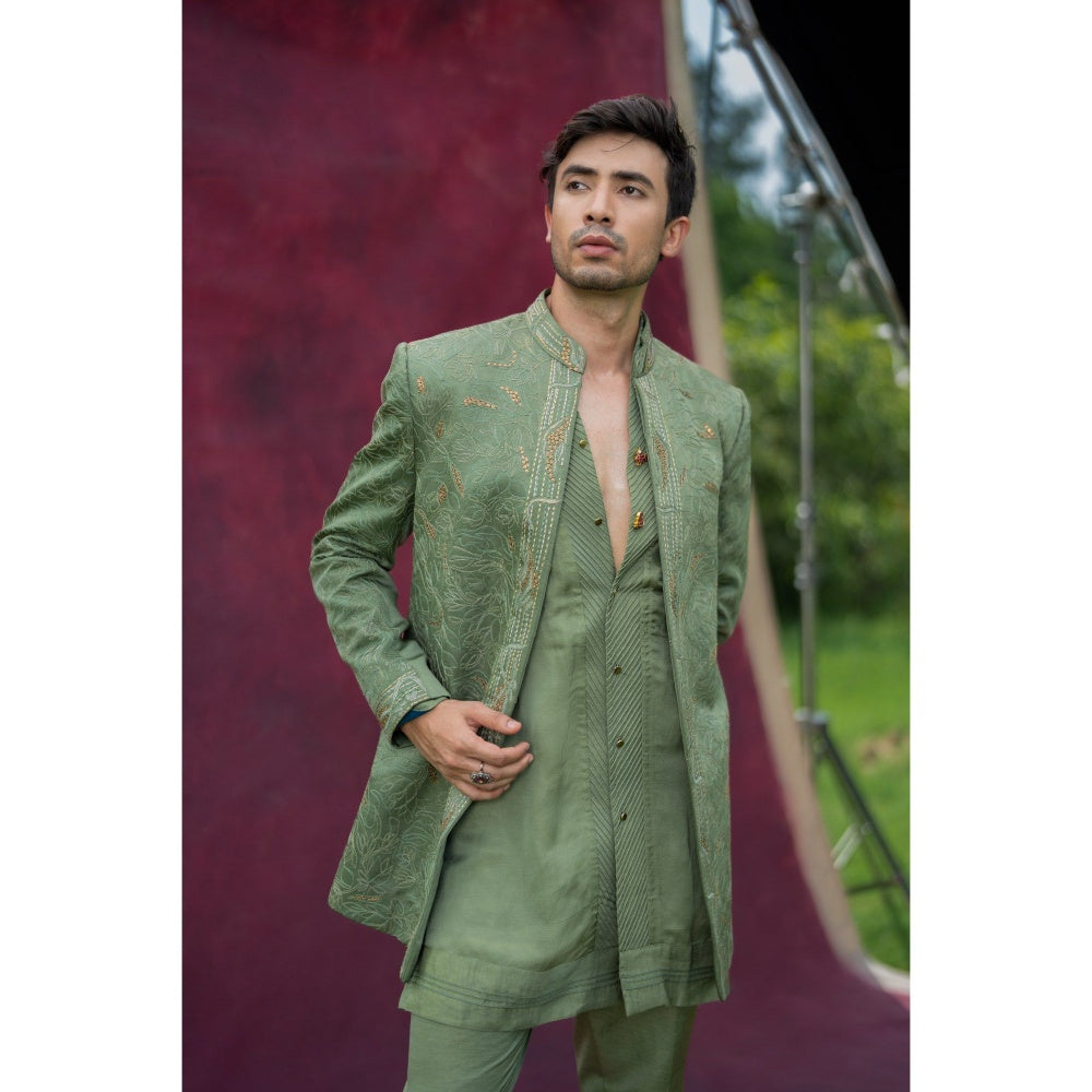 Jatin Malik The Sage Bandhgala with Kurta and Trouser (Set of 3)