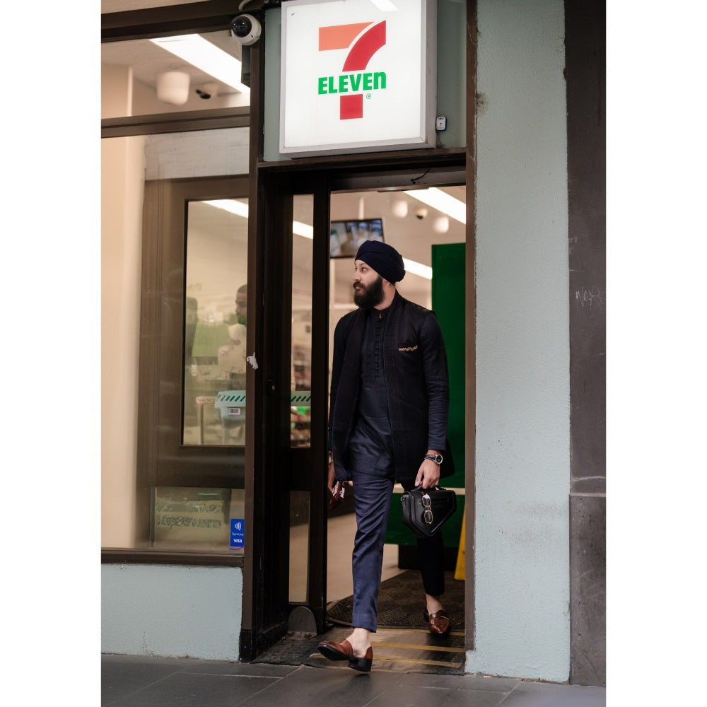 Jatin Malik Midnight Eclipse Jacket with Kurta and Trouser (Set of 3)