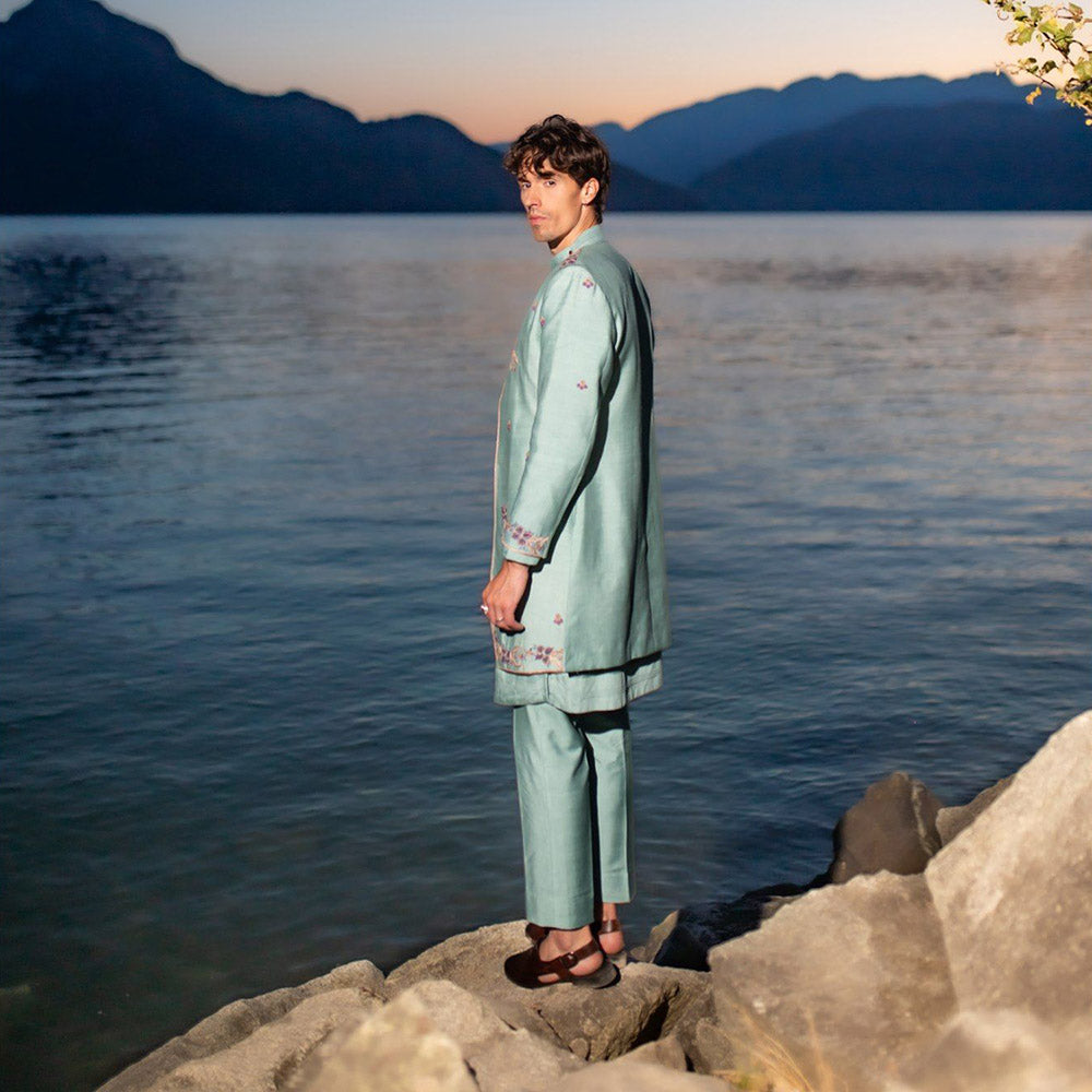 Jatin Malik Felicia Contemporary Jacket with Kurta and Trouser (Set of 3)