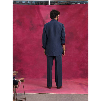 Jatin Malik The Classic Shirt Style Kurta with Trouser (Set of 2)