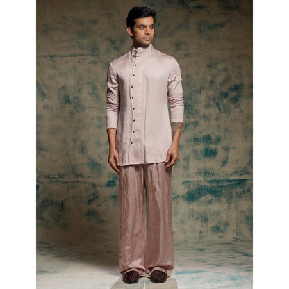 Jatin Malik Mauve Hand Embroidered Concept Blazer with Shirt and Trouser
