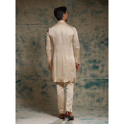 Jatin Malik Buttercream Long Kurta with Trouser