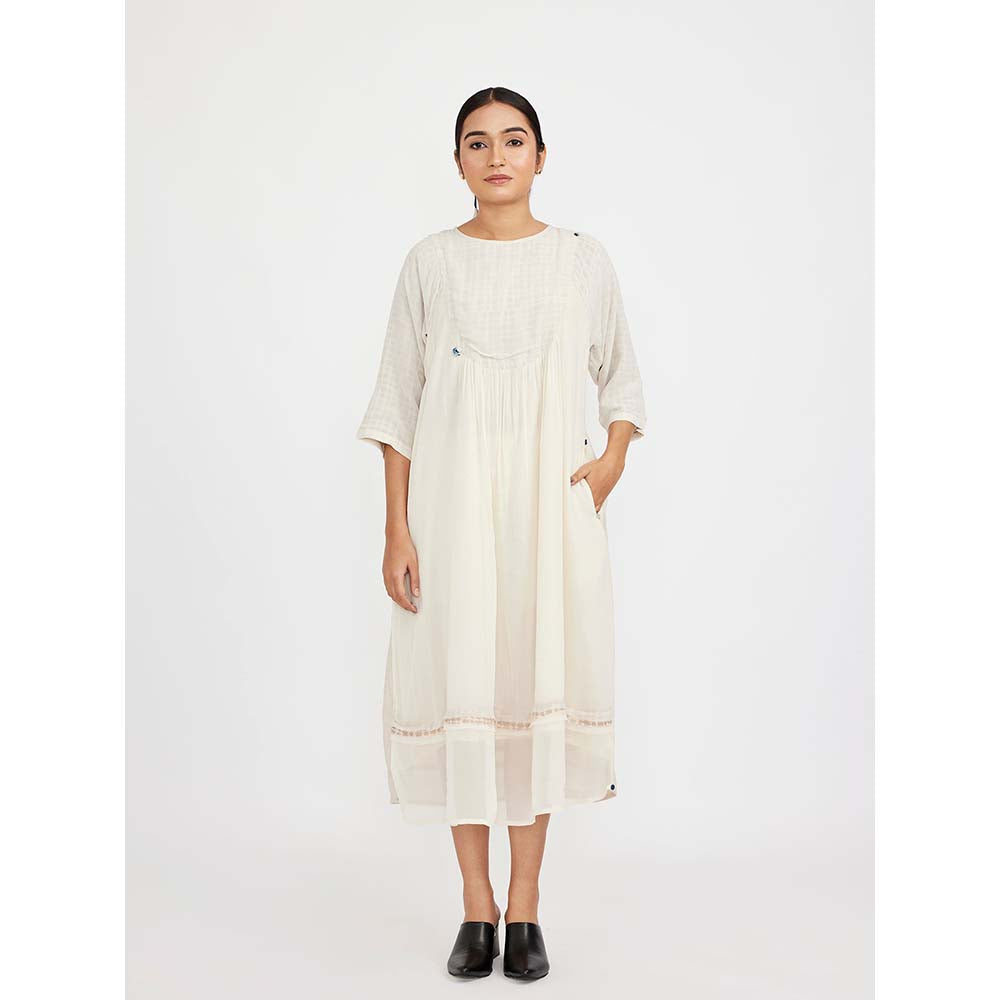 JAYATI GOENKA Ivory Midie U-Yoke Dress