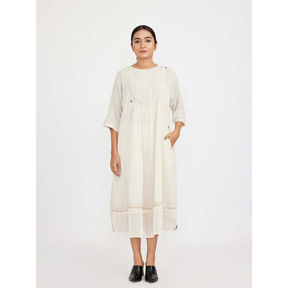 JAYATI GOENKA Ivory Midie U-Yoke Dress