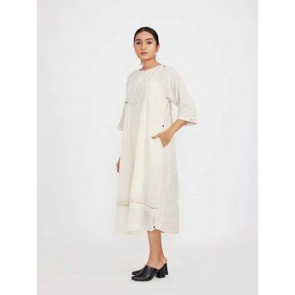 JAYATI GOENKA Ivory Midie U-Yoke Dress