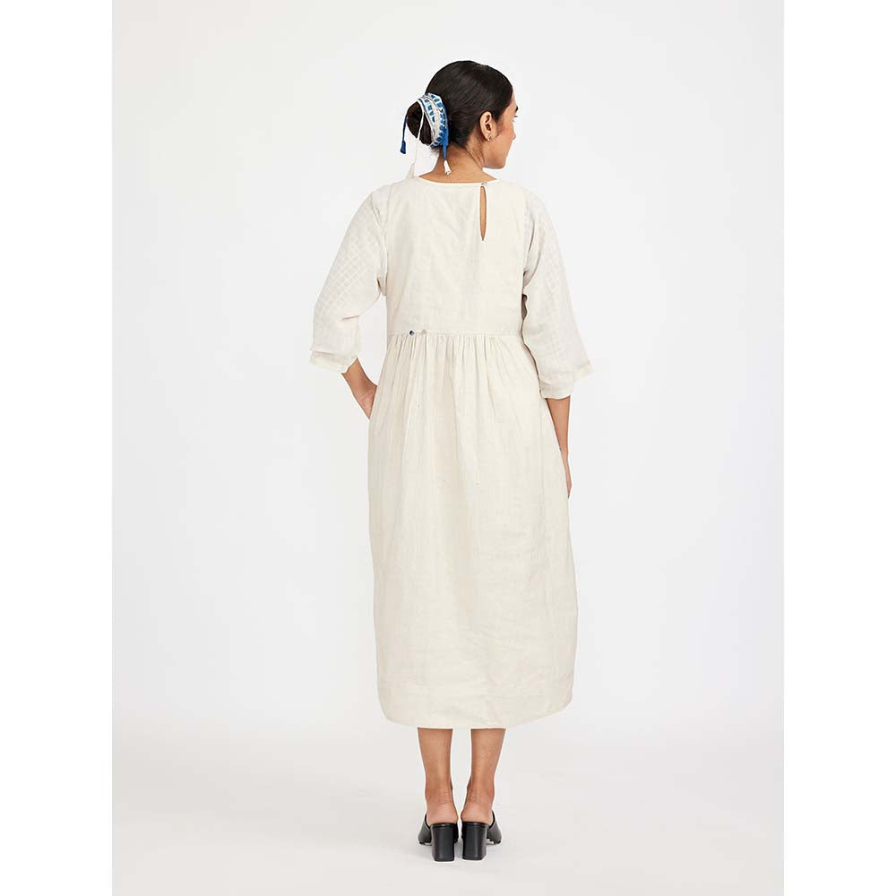 JAYATI GOENKA Ivory Midie U-Yoke Dress