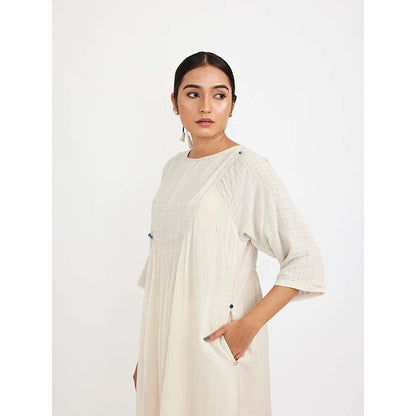 JAYATI GOENKA Ivory Midie U-Yoke Dress