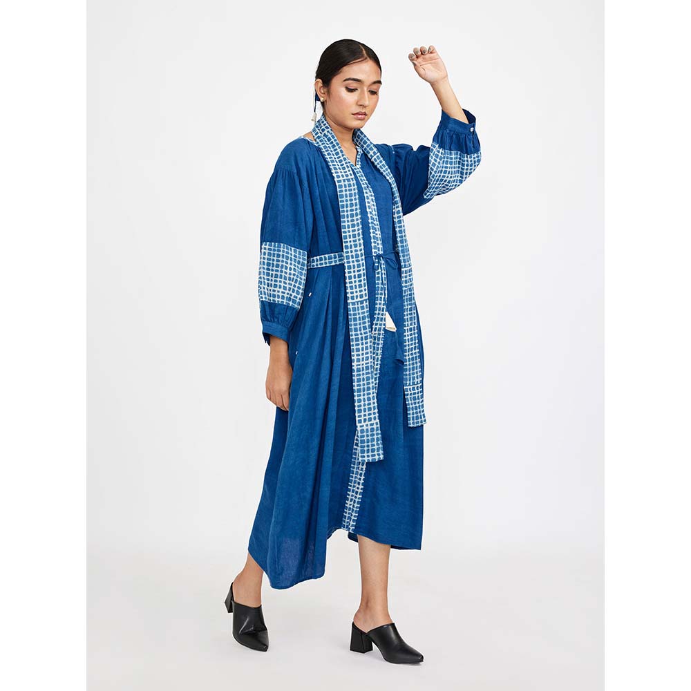 JAYATI GOENKA Blue Midi Dress (Set of 3)