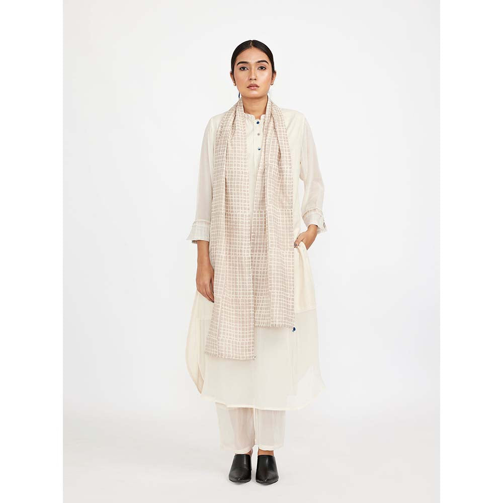 JAYATI GOENKA White Co-ord with Jg Signature Button Knot Detail (Set of 3)