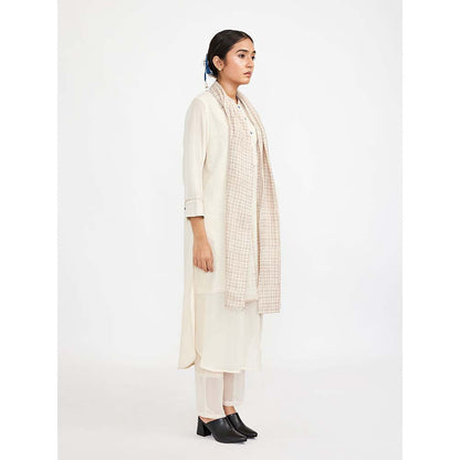 JAYATI GOENKA White Co-ord with Jg Signature Button Knot Detail (Set of 3)