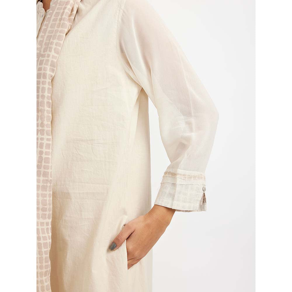 JAYATI GOENKA White Co-ord with Jg Signature Button Knot Detail (Set of 3)