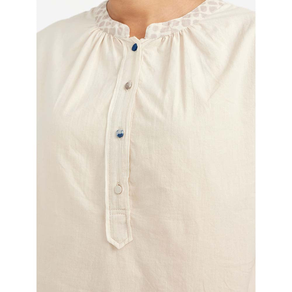 JAYATI GOENKA White Co-ord with Jg Signature Button Knot Detail (Set of 3)