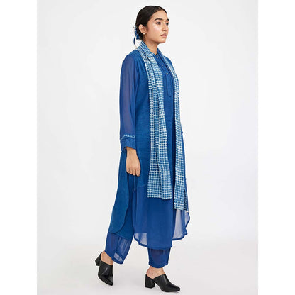 JAYATI GOENKA Blue Co-ord with Jg Signature Button Knot Detail (Set of 3)