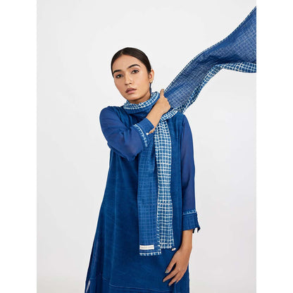 JAYATI GOENKA Blue Co-ord with Jg Signature Button Knot Detail (Set of 3)