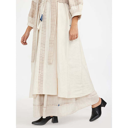 JAYATI GOENKA White Block Printed Checks (Set of 4)