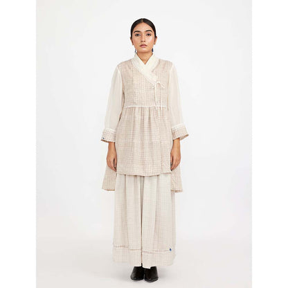 JAYATI GOENKA Beige Block Printed Co-ord (Set of 2)