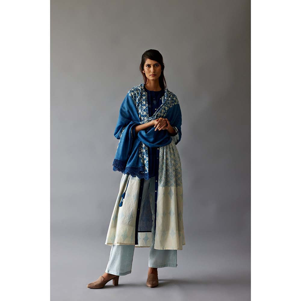 JAYATI GOENKA Blue Festive Printed Co-Ord (Set of 6)