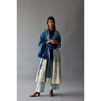 JAYATI GOENKA Blue Festive Printed Co-Ord (Set of 6)