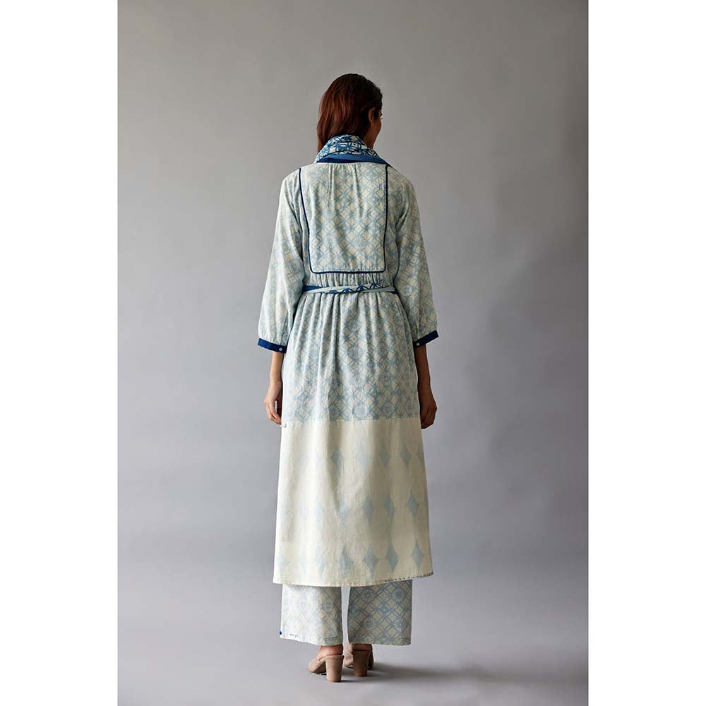 JAYATI GOENKA Blue Festive Printed Co-Ord (Set of 6)