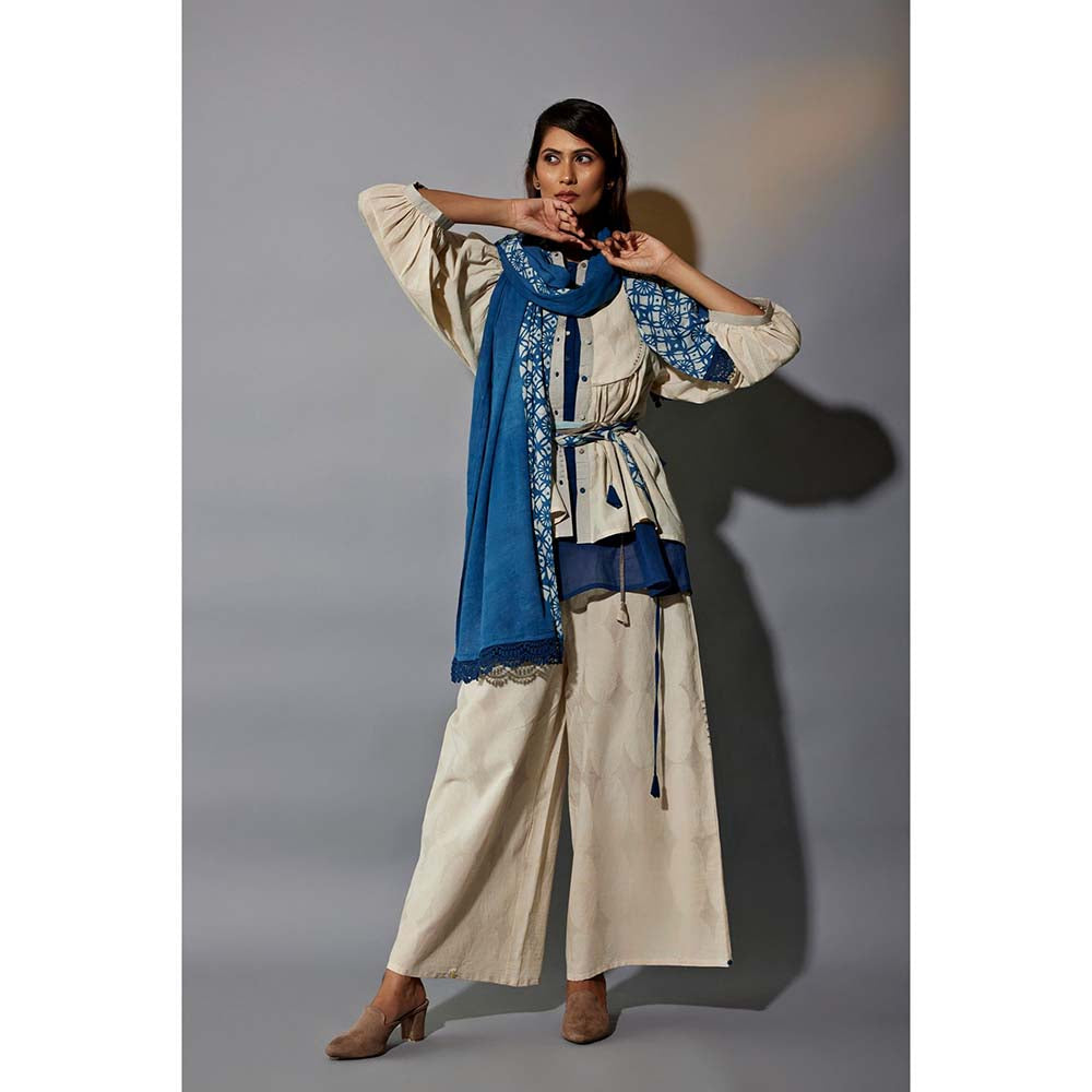 JAYATI GOENKA Festive Indie Four Beige Printed Co-Ord (Set of 6)