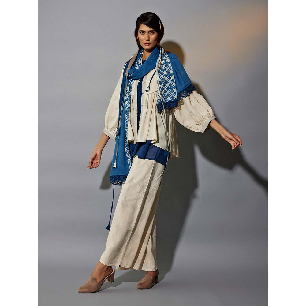 JAYATI GOENKA Festive Indie Four Beige Printed Co-Ord (Set of 6)