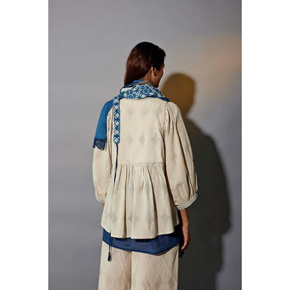 JAYATI GOENKA Festive Indie Four Beige Printed Co-Ord (Set of 6)