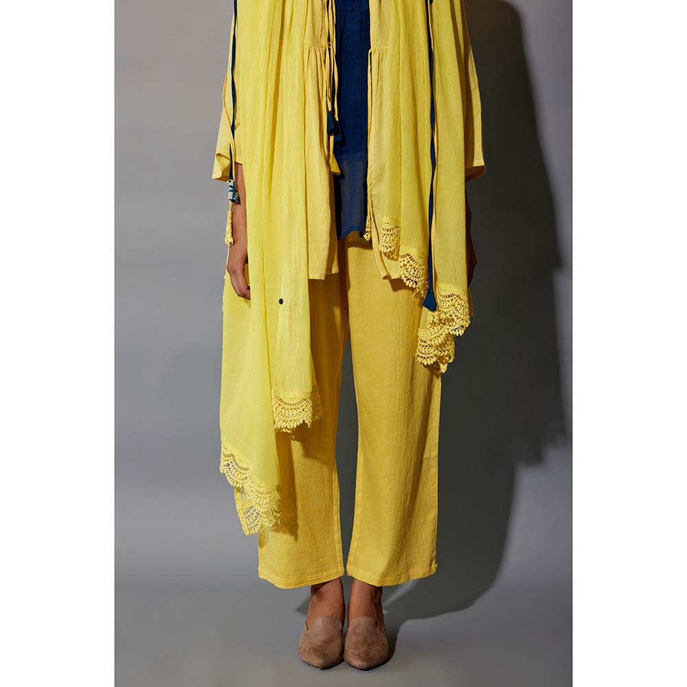 JAYATI GOENKA Haldi Festive Solid Yellow Co-Ord (Set of 6)