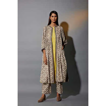 JAYATI GOENKA Grey Luxe Printed Co-Ord (Set of 5)