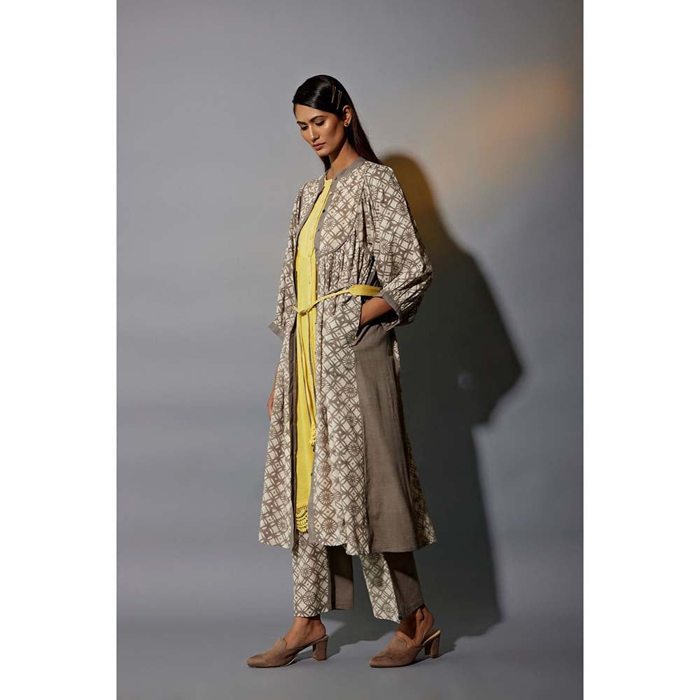 JAYATI GOENKA Grey Luxe Printed Co-Ord (Set of 5)