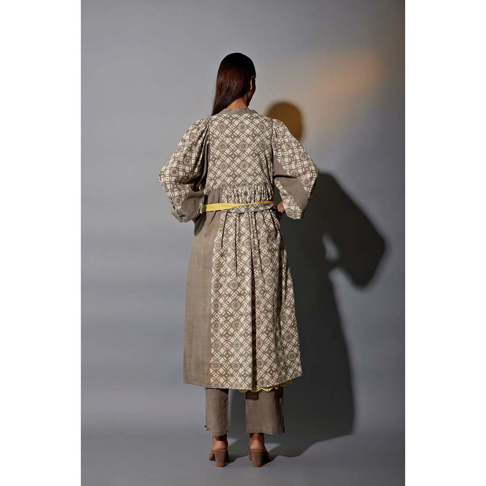 JAYATI GOENKA Grey Luxe Printed Co-Ord (Set of 5)